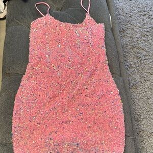 Lucy in the Sky Pink Sequin Dress